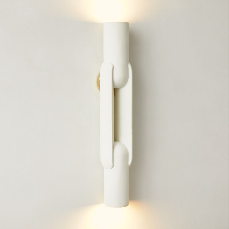 Jumeau White Concrete Wall Sconce - image 0 of 6