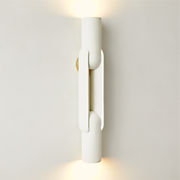 Jumeau White Concrete Wall Sconce
