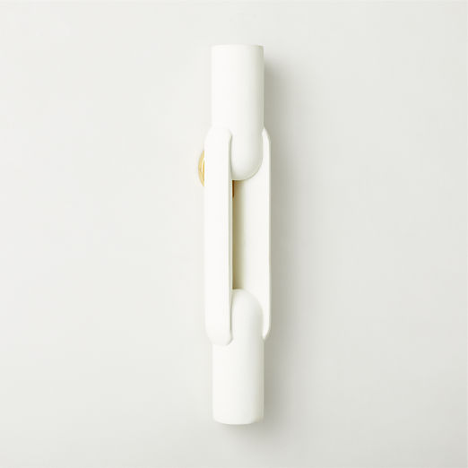 Jumeau White Concrete Wall Sconce