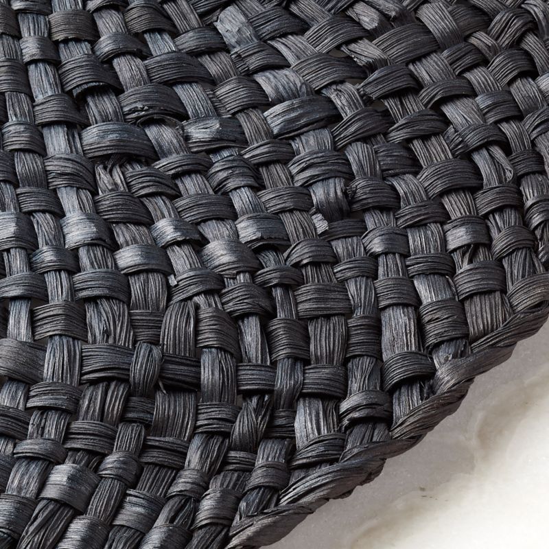 June Woven Black Round Placemat