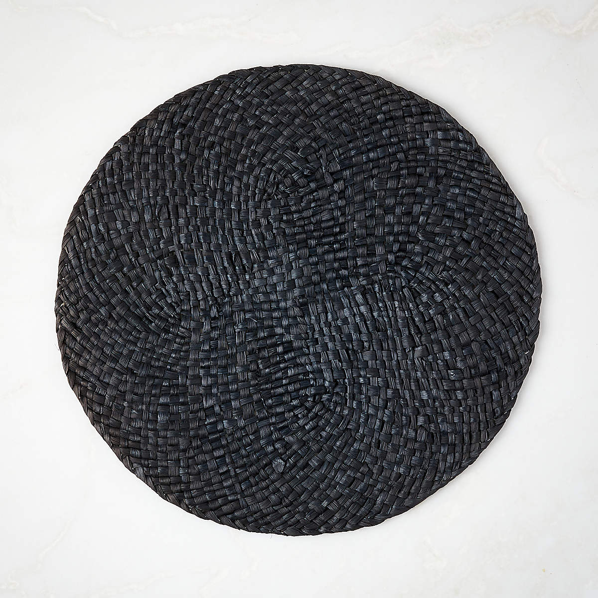 June Modern Woven Black Round Placemat Reviews Cb2