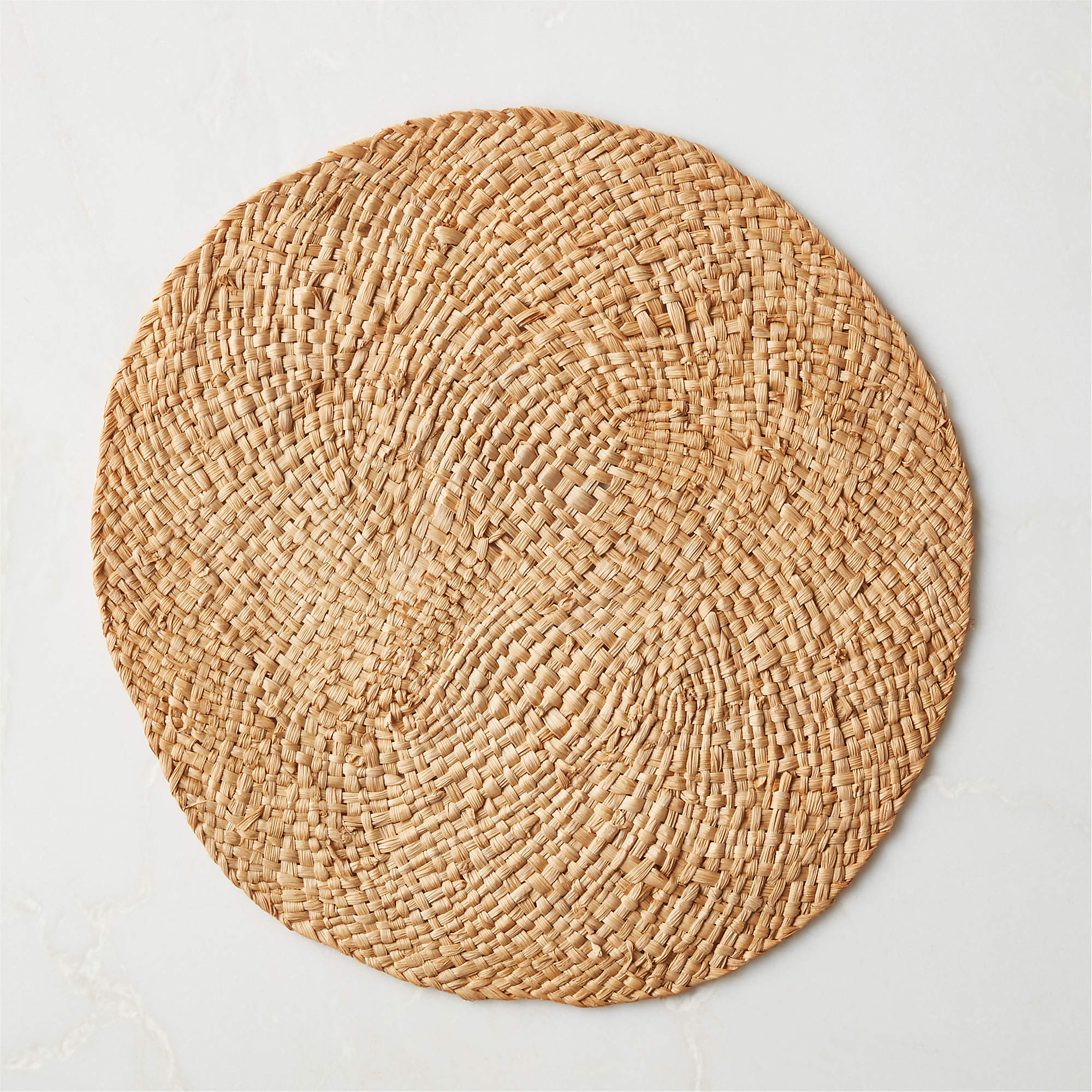 June Modern Round Woven Placemat Reviews CB2   June Round Natural Placemat 