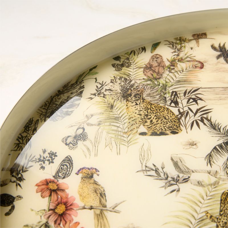 Jungle Print Round Serving Tray - image 2 of 7