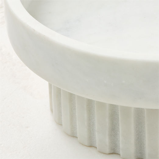 Junius White Marble Pedestal Bowl