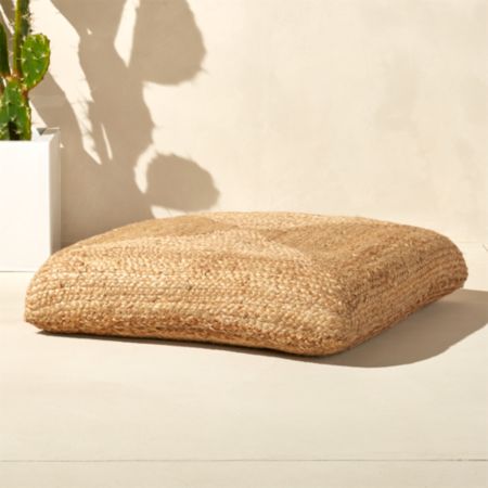 Braided Jute Floor Cushion