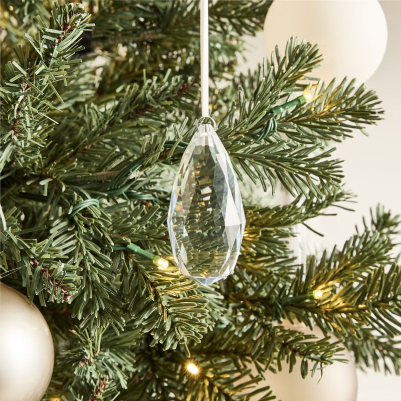 Jewel Clear Glass Drop Christmas Tree Ornament - image 1 of 4