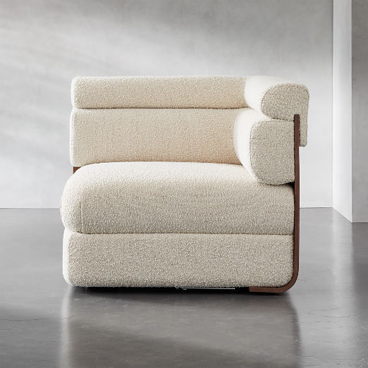 Imbu Boucle Corner Chair by Kravitz Design