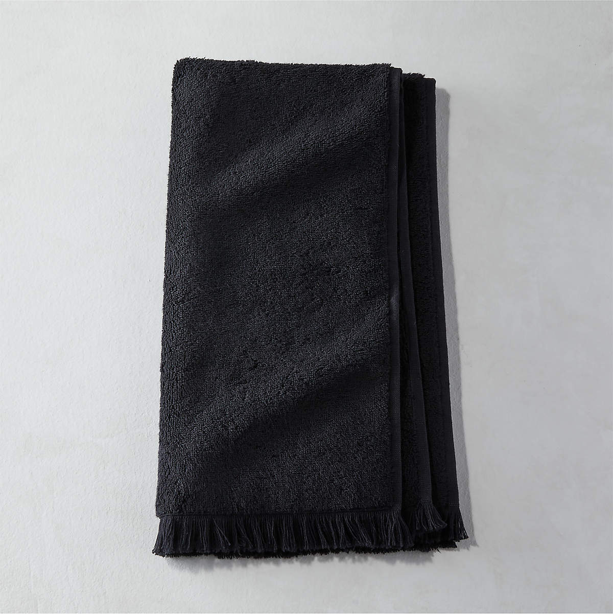 Kindred Organic Cotton Black Washcloth by Kravitz Design | CB2
