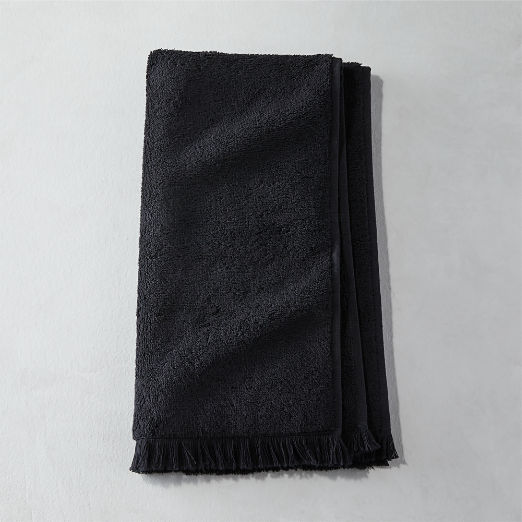 Kindred Organic Cotton Black Hand Towel by Kravitz Design