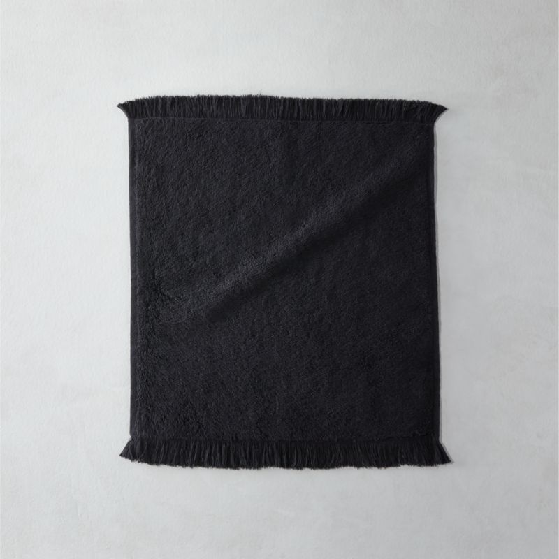 View Kindred Organic Cotton Black Washcloth by Kravitz Design details