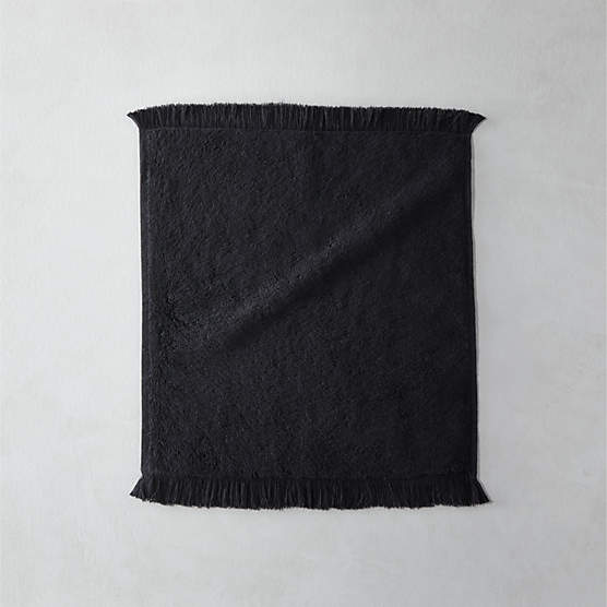 Kindred Organic Cotton Black Washcloth by Kravitz Design