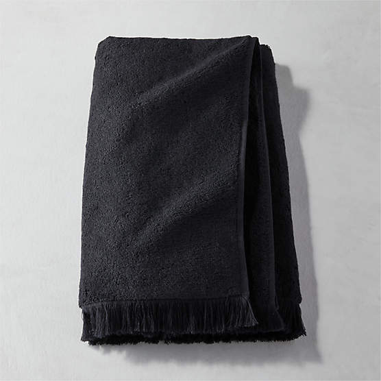 Kindred Organic Cotton Black Bath Towel by Kravitz Design