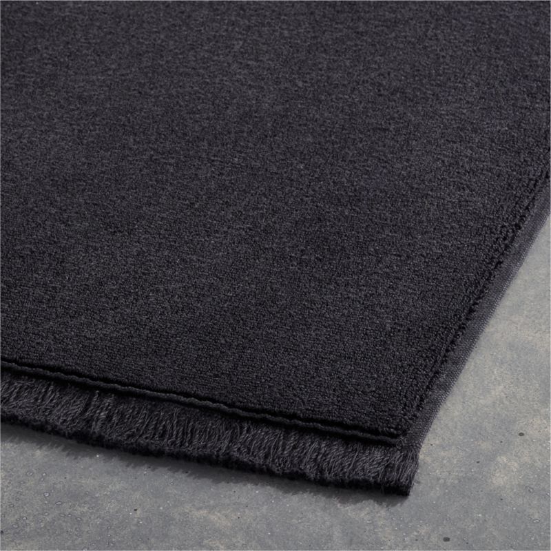 Kindred Organic Cotton Black Bath Runner Rug 24"x60" by Kravitz Design - image 2 of 3