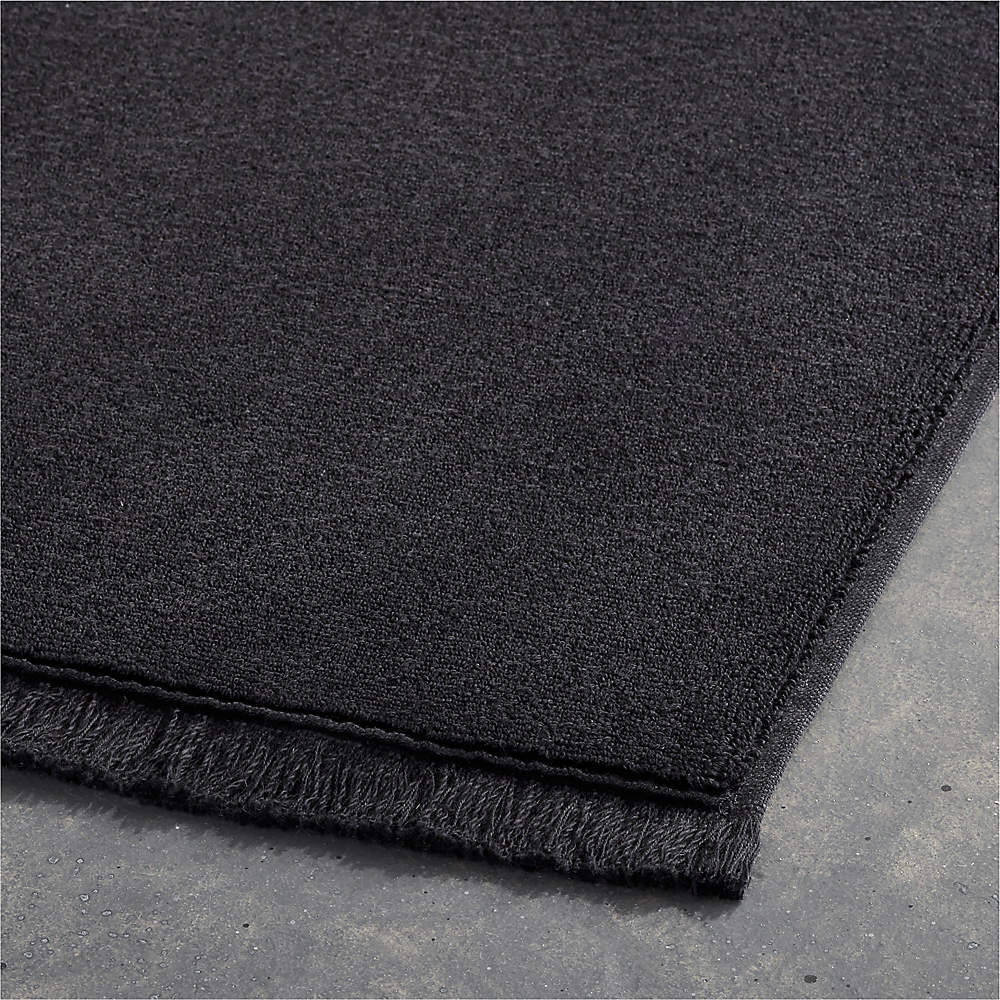 Under the Canopy GOTS Certified Organic Cotton Bath Rug, Runner 60x24,  Charcoal Gray 