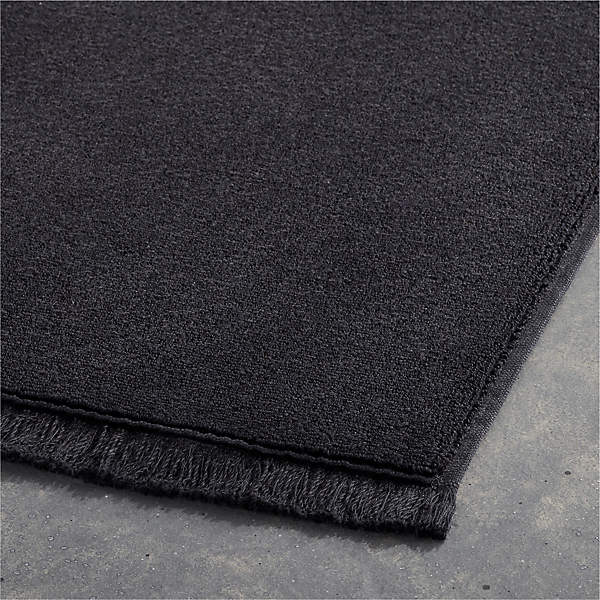 Kindred Organic Cotton Black Bath Mat 24x36 by Kravitz Design