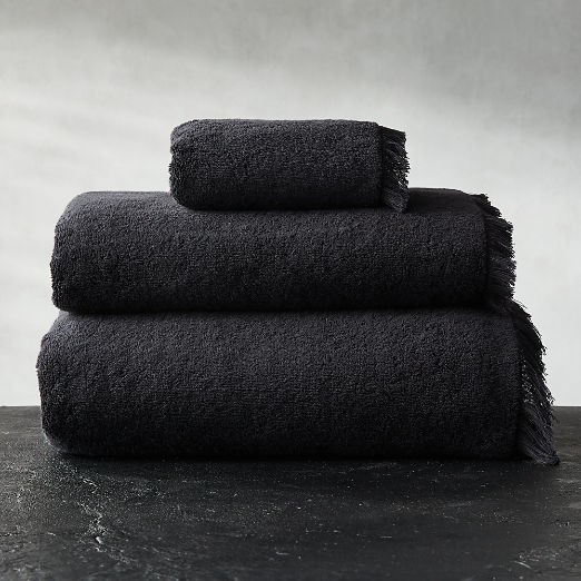 Kindred Organic Cotton Black Bath Towels