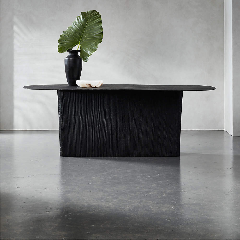 Black metal outlet counter height table