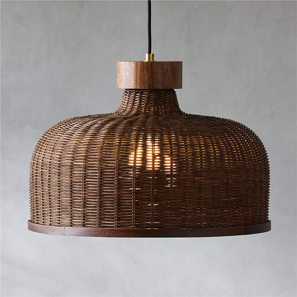 pendant light wicker