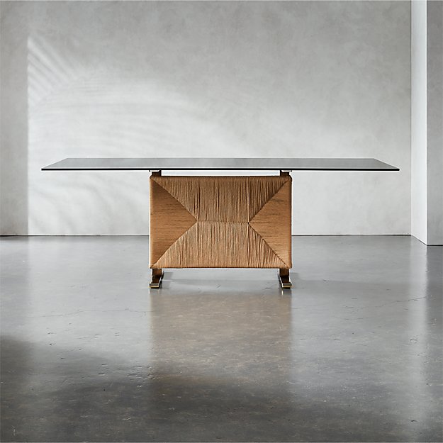 Steppe Rectangular Smoke Glass Dining Table 84