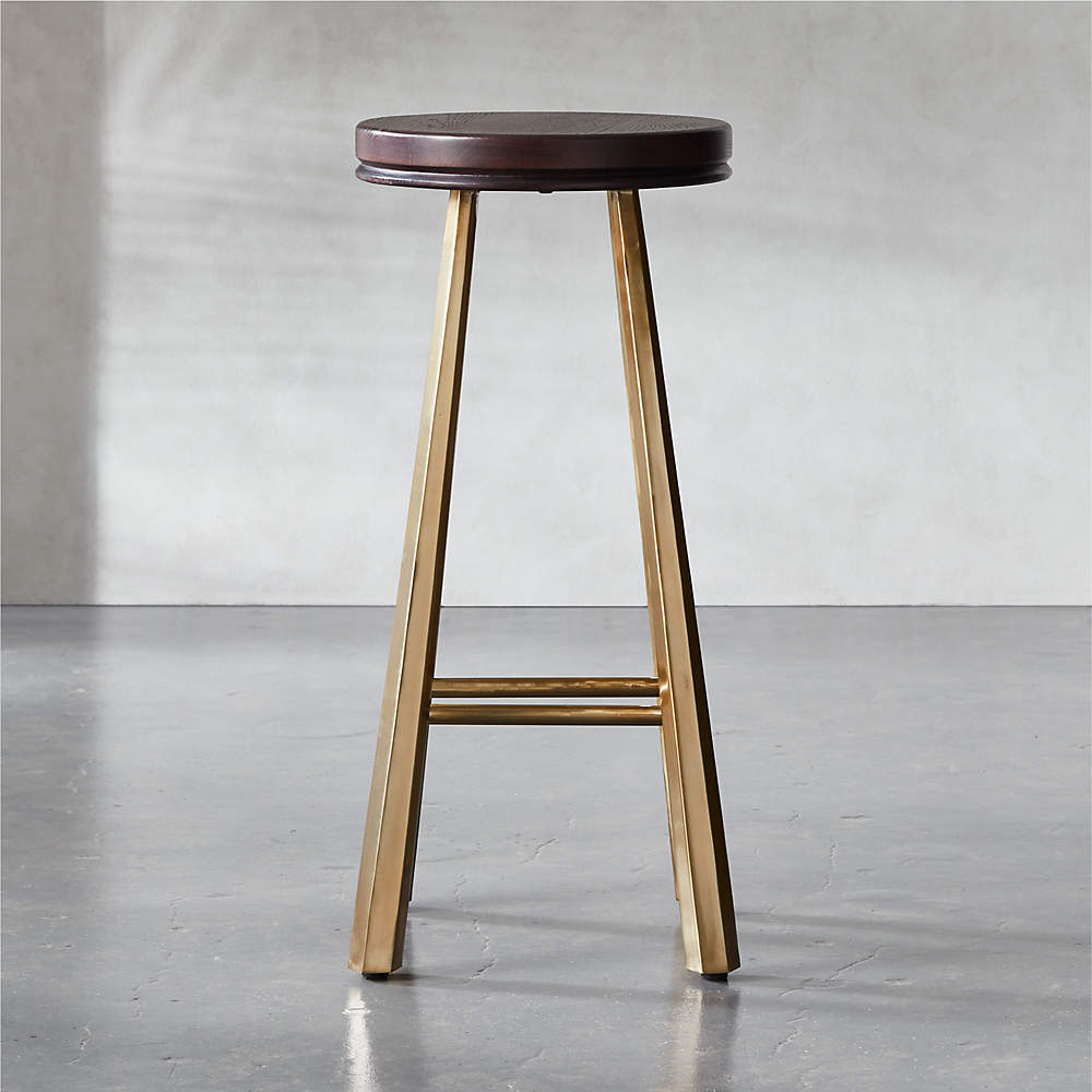 metal and oak bar stools