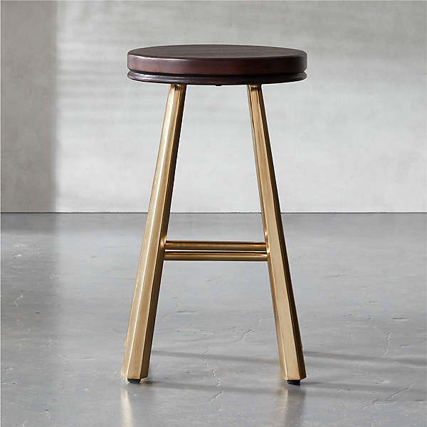 cb2 wood stool