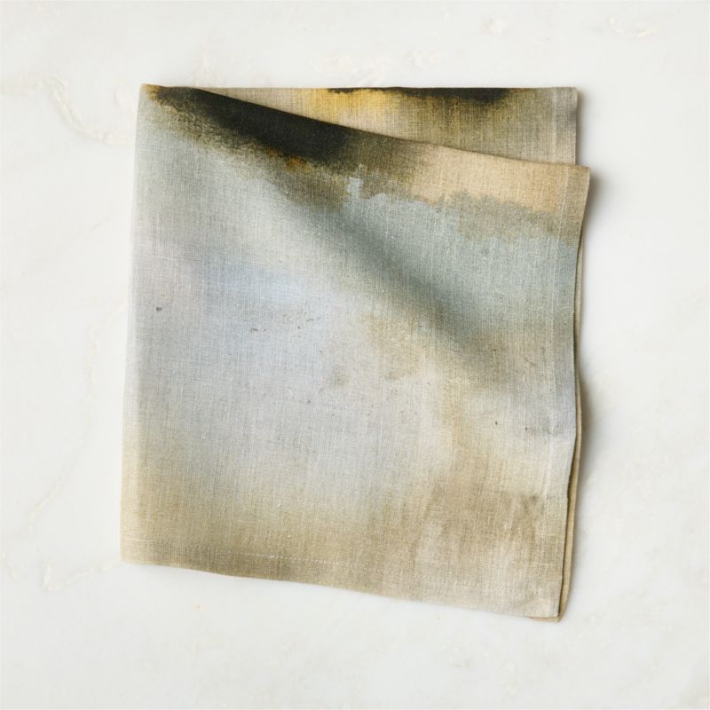 View Arcadia Watercolor Linen Napkin details