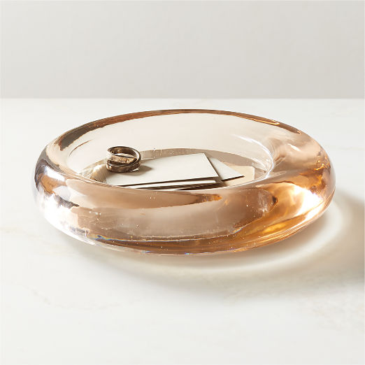 Bangle Dirty Rose Glass Decorative Bowl