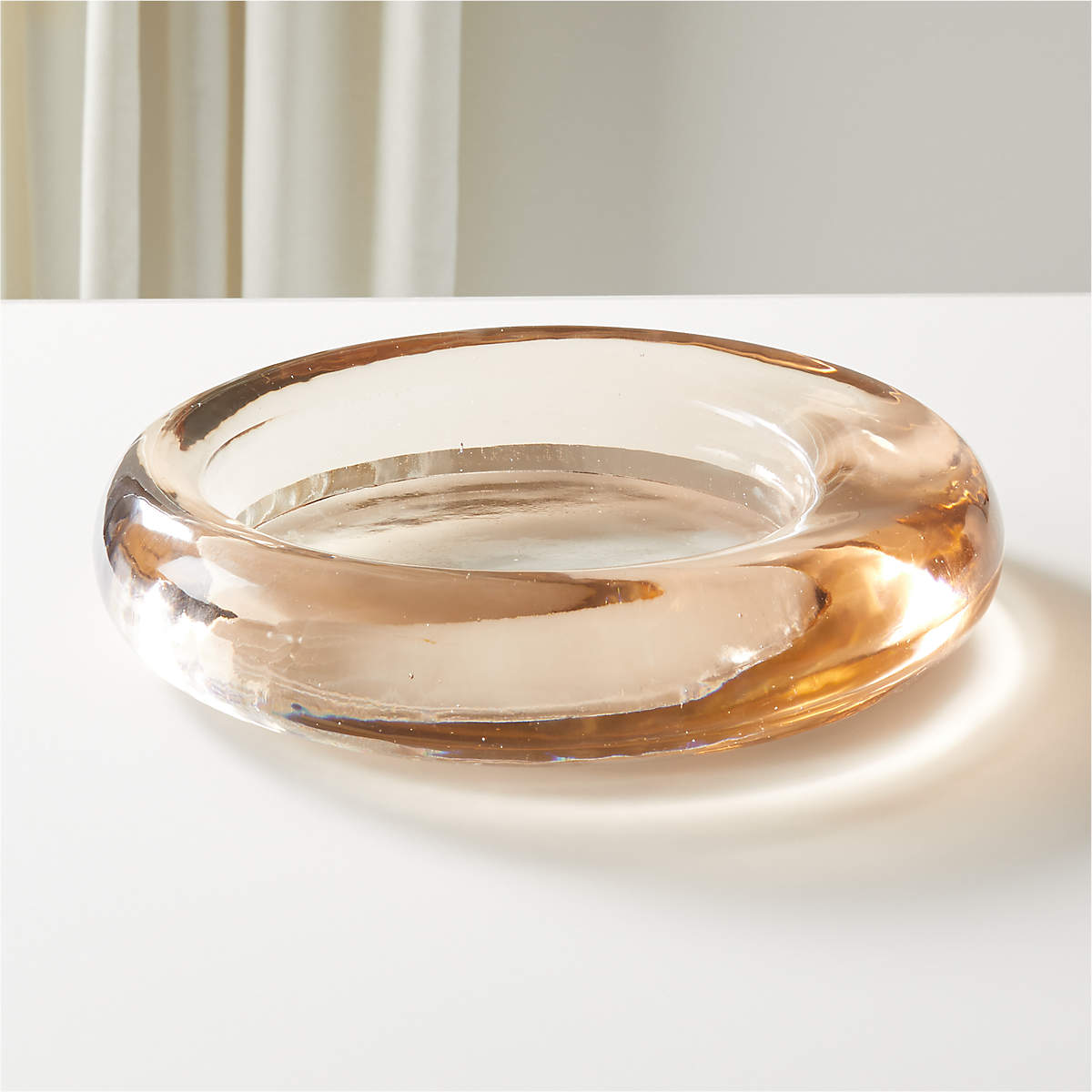 Bangle Dirty Rose Glass Decorative Bowl by Kara Mann + Reviews | CB2