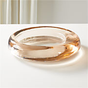 Bangle Dirty Rose Glass Decorative Bowl by Kara Mann
