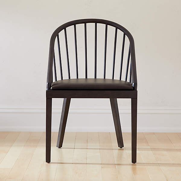 cb2 black dining chair