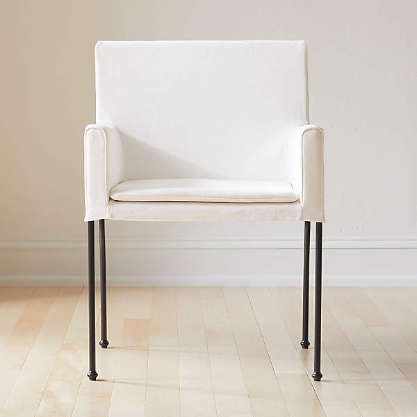 ivory arm chair