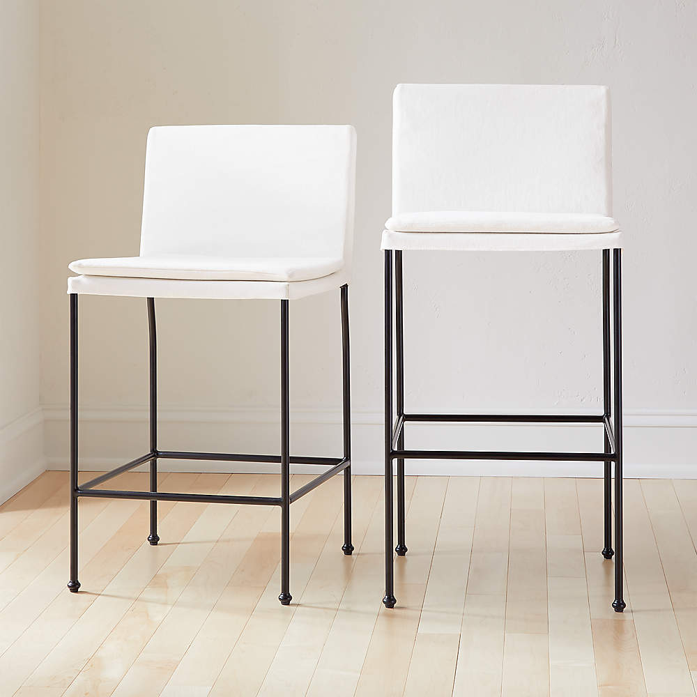 Drop Ivory Bar Stools Cb2