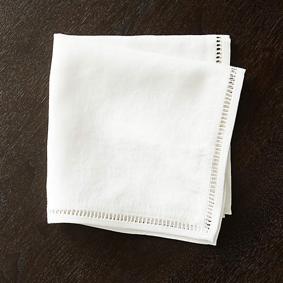 Bolt White Linen Napkin + Reviews CB2