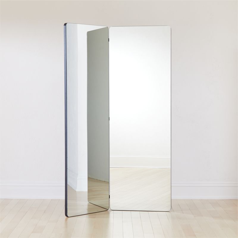 Fold Modern TwoWay Standing Floor Length Mirror 47.25"x70" + Reviews CB2