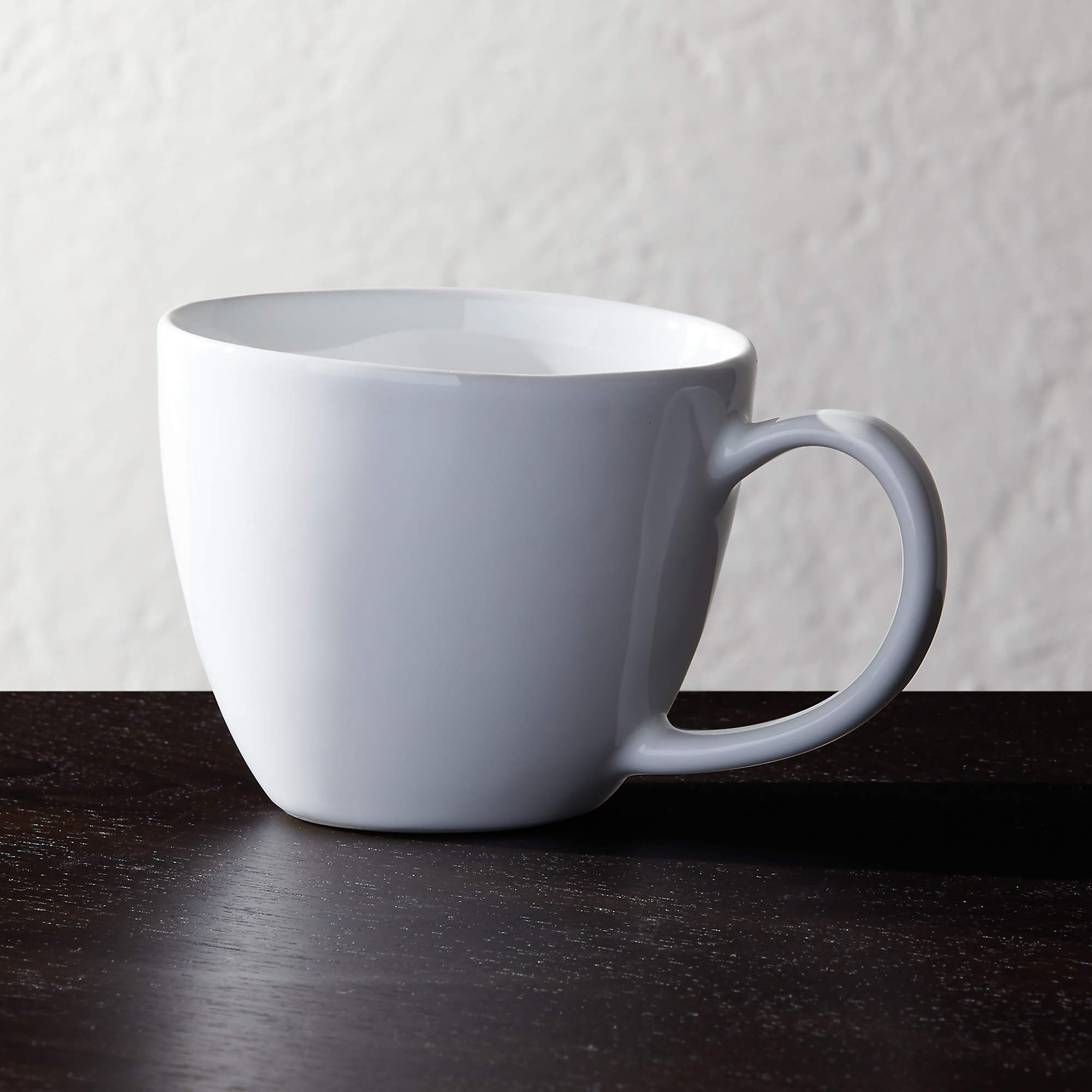 Gleam Modern White Coffee Mug CB2