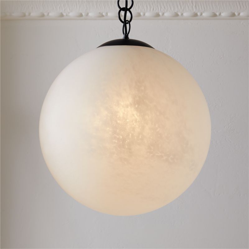 Moon Globe Pendant Light with Black Chain 21" - image 0 of 10