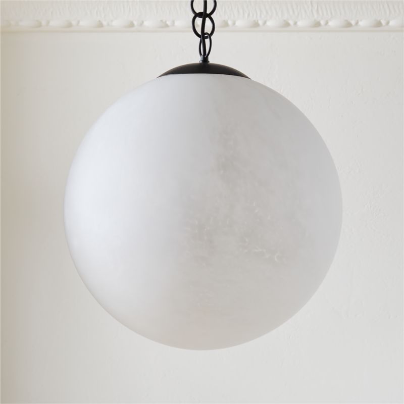 Moon Globe Pendant Light with Black Chain 21" - image 2 of 10