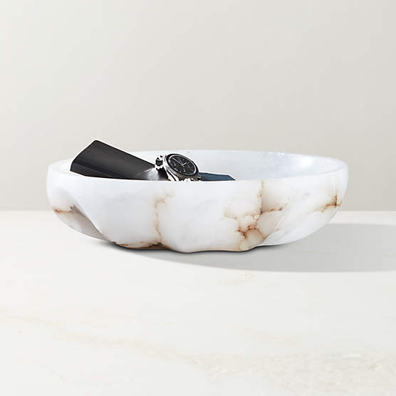 Oyster Alabaster Decorative Bowl