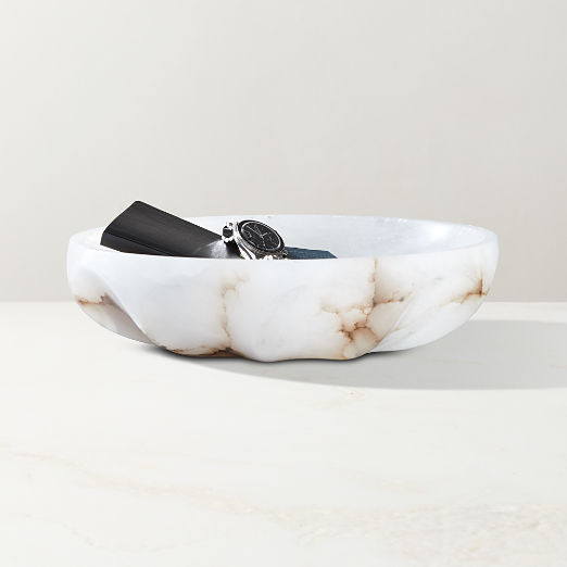 Oyster Alabaster Decorative Bowl
