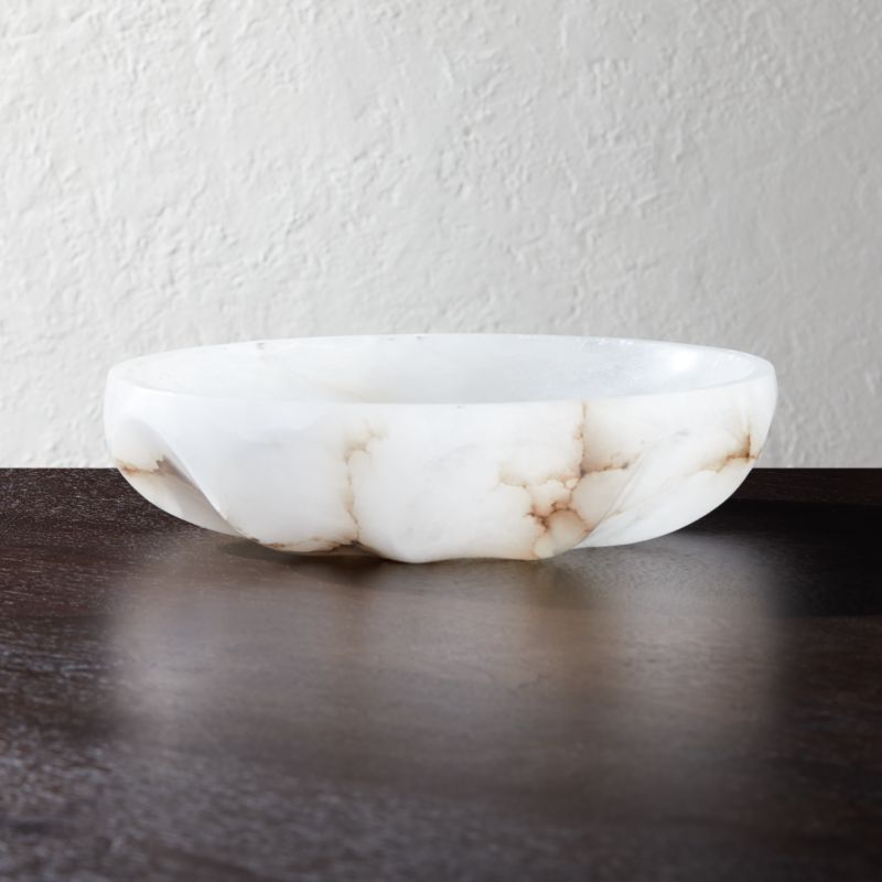 Oyster Alabaster Decorative Bowl - image 0 of 14