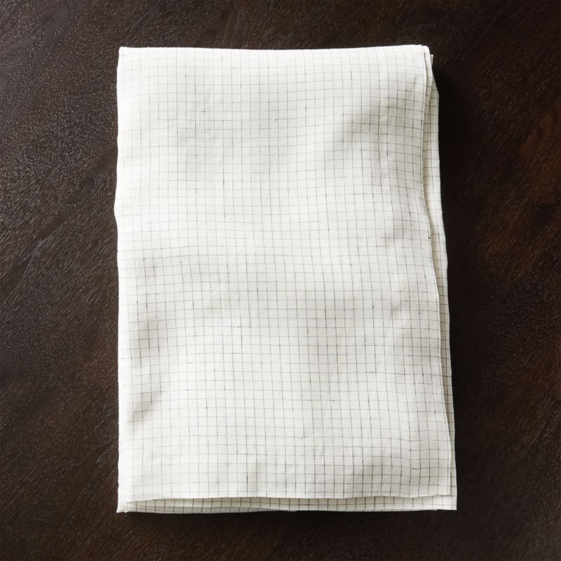 View Pane White Checked Tablecloth 60"x90" details