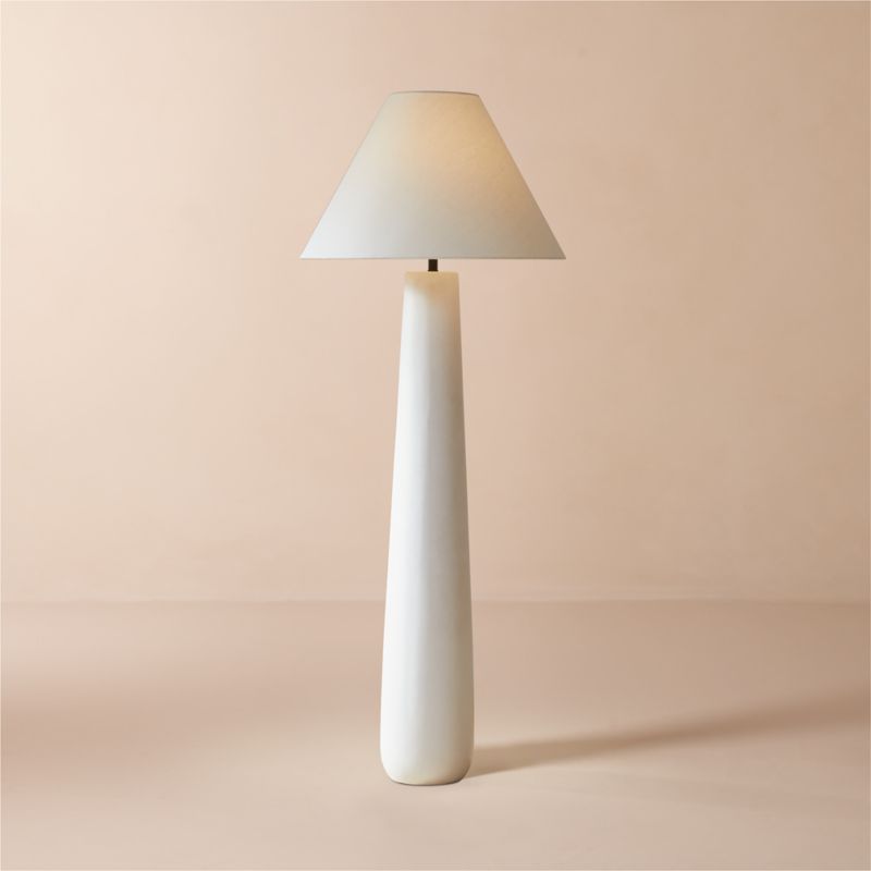 View Polar White Cement Floor Lamp details