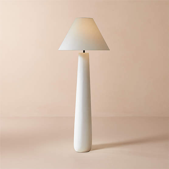 Polar White Cement Floor Lamp