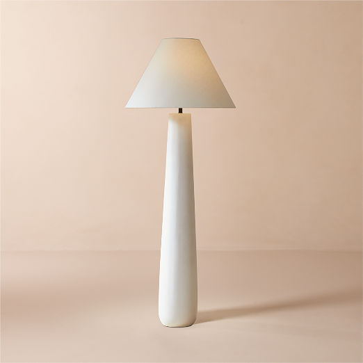 Polar White Cement Floor Lamp