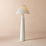 Polar White Cement Floor Lamp by Kara Mann