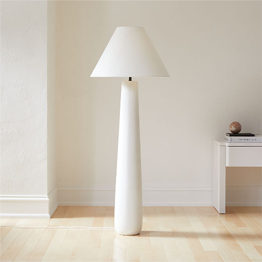 Polar White Cement Floor Lamp by Kara Mann