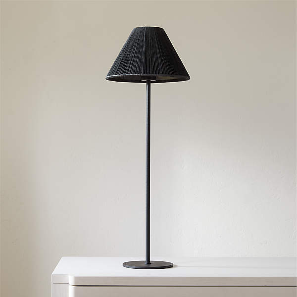 Slight Table Lamp With Black Shade, Black Table Lamp White Shade