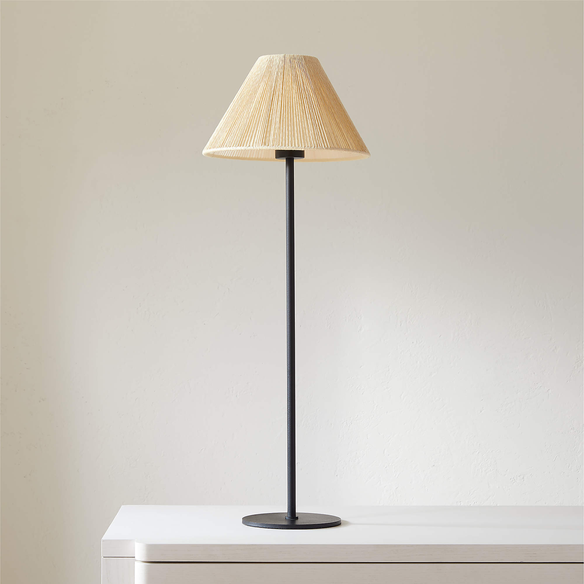 Slight Table Lamp with Neutral Shade | CB2