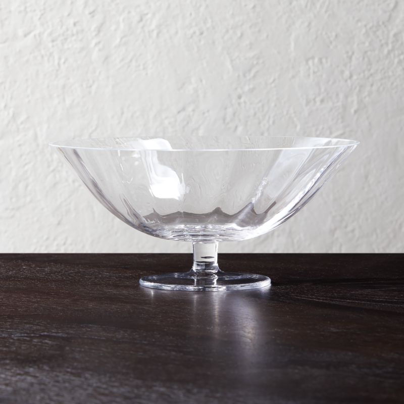 View Wave Footed Glass Serving Bowl details