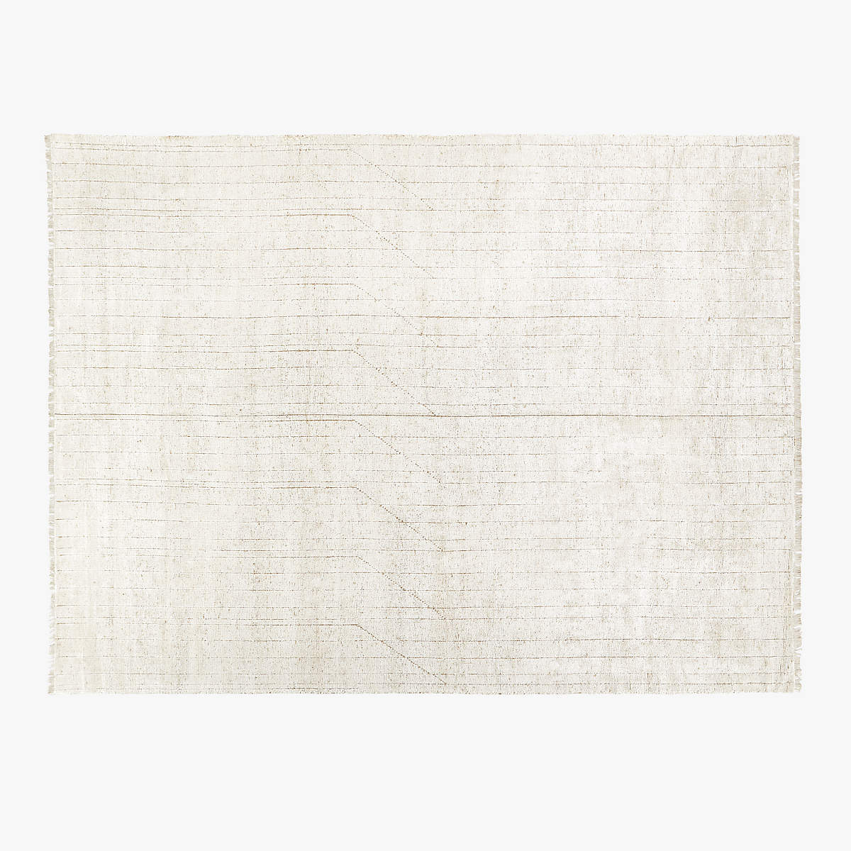 Kada Modern Viscose White Area Rug 10'x14' + Reviews CB2
